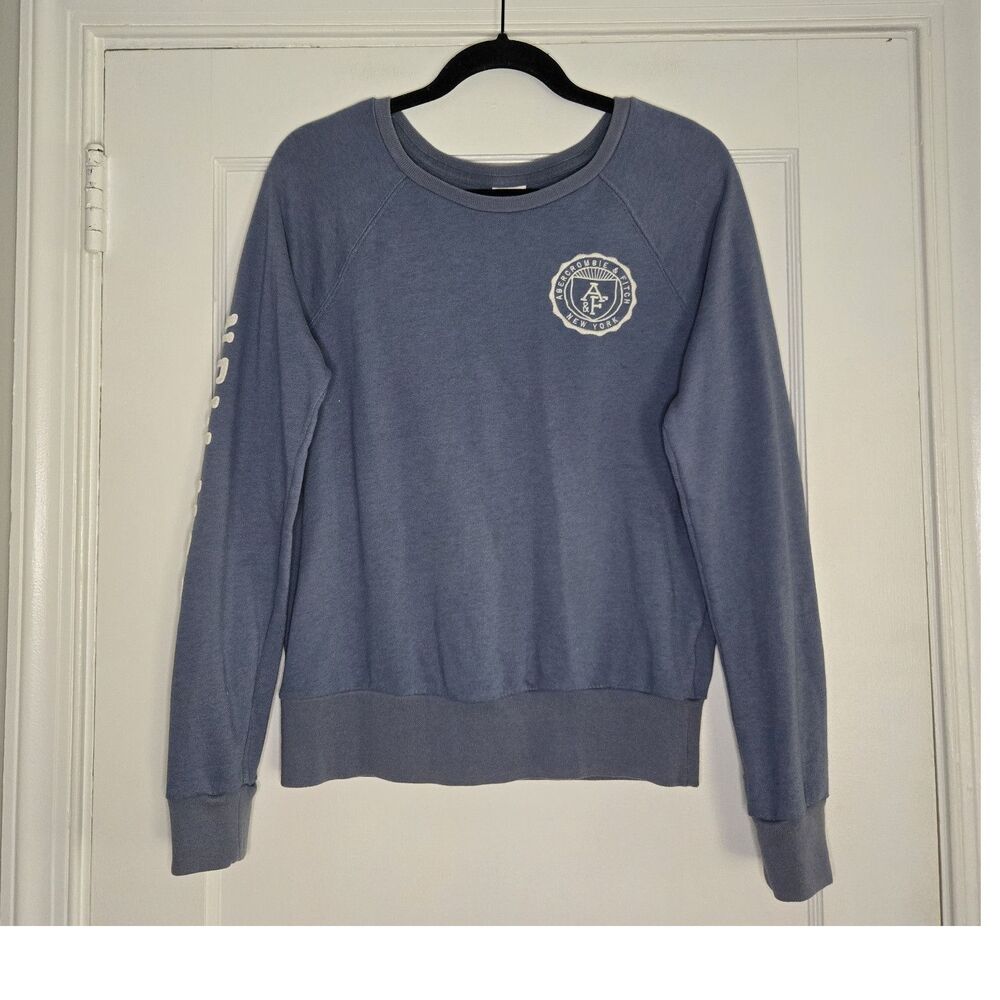 Abercrombie Fitch New York Graphic Sweatshirt Womens M Blue Pullover